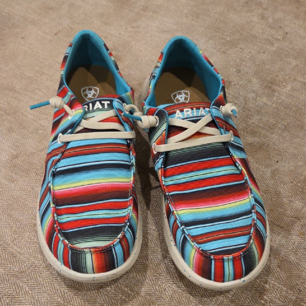 Ariat Vibrant Serape-Striped Canvas Lace-Up Sneakers